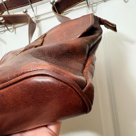 Vintage Manufactus Rome (Manufacius) Italian Leather Messenger Crossbody Bag - Picture 6 of 16
